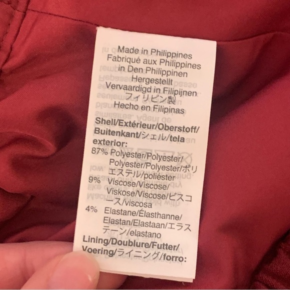 J CREW Mercantile Burgundy Flounce Ruffle A-Line Skirt Size 6 - Picture 6 of 6